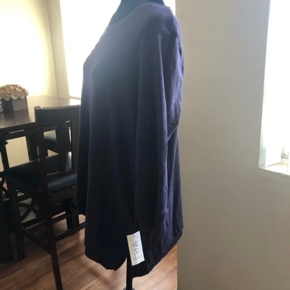 New Women’s Syle & Co. Purple Sweater sz L